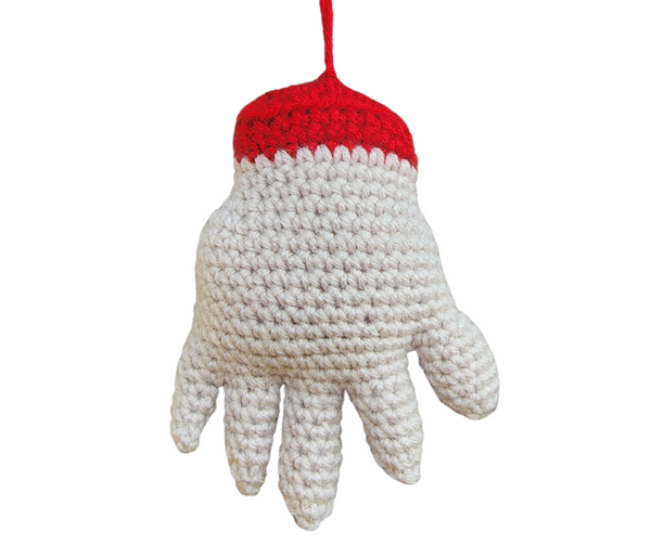 Bloody Hand Hanging Ornament Crochet Pattern