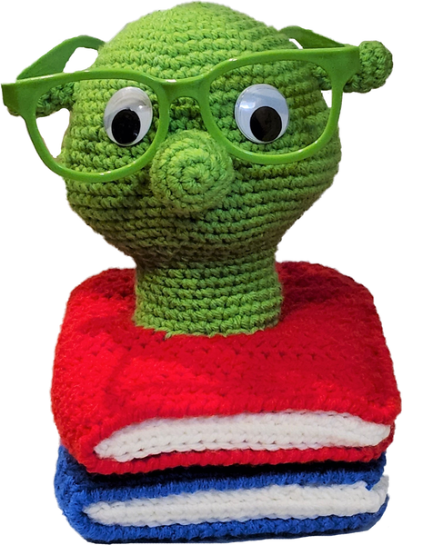Bookworm Crochet Eyeglass Holder Pattern, Back to School Gift
