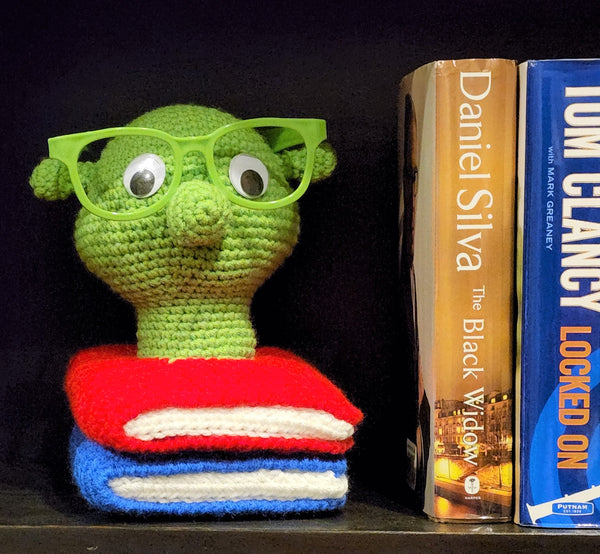 Bookworm Crochet Eyeglass Holder Pattern, Back to School Gift