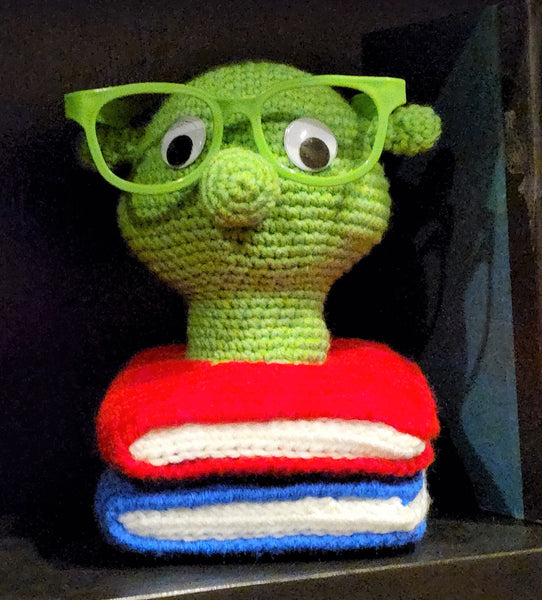 Bookworm Crochet Eyeglass Holder Pattern, Back to School Gift