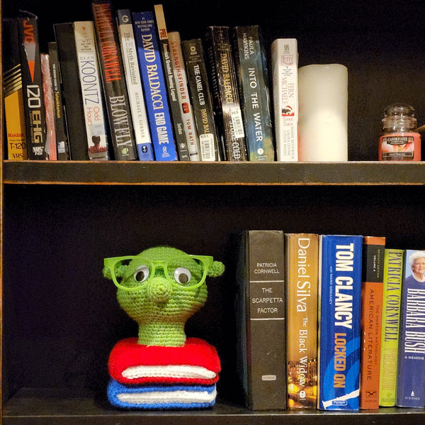 Bookworm Crochet Eyeglass Holder Pattern, Back to School Gift