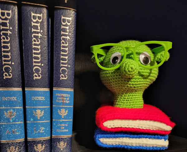 Bookworm Crochet Eyeglass Holder Pattern, Back to School Gift
