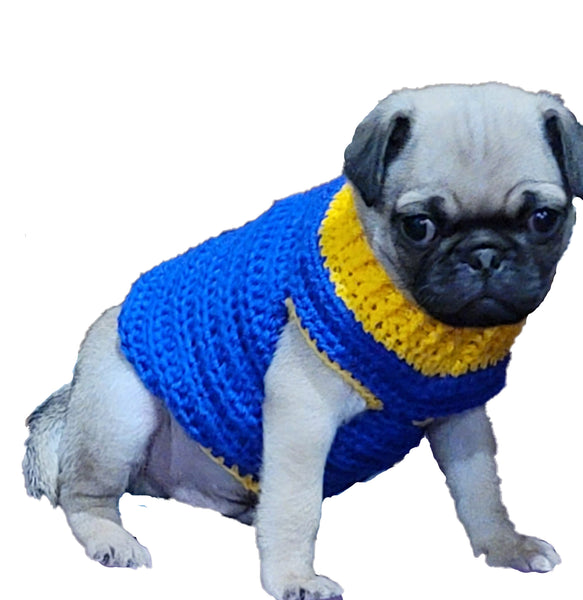 Pug Puppy Sweater Crochet Pattern XXS and Small - French Bulldog Sweater Crochet Pattern
