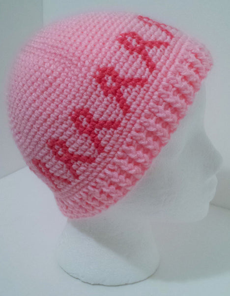 Pink Ribbon Chemo Hat Crochet Kit