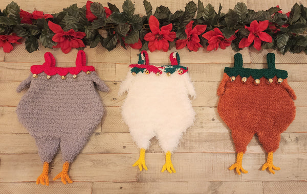 Chicken Christmas Stocking Crochet Pattern