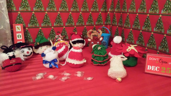Santa's Hat Goody Bag Crochet Pattern in PDF Format