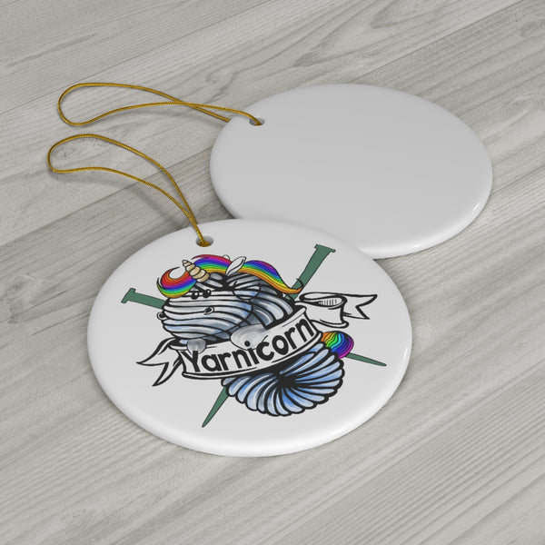 Yarnicorn Ceramic Ornament