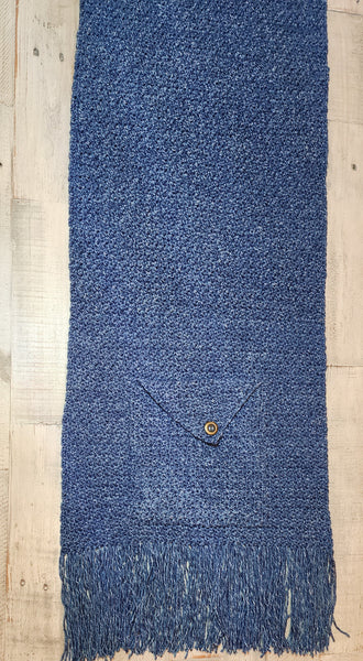 Denim Dreams Pocket Shawl Crochet Pattern