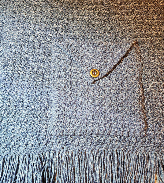 Denim Dreams Pocket Shawl Crochet Pattern