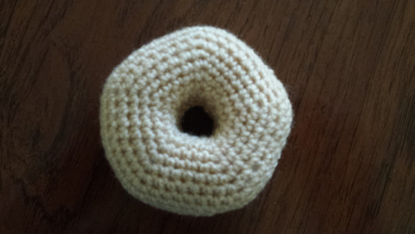 Baby Police Uniform Sweater plus Donut-Shaped Rattle Crochet Kit - size NB to 3 mth, 3-6 mth, or 9-12 mth