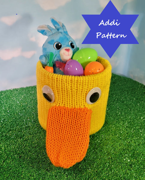 Duck Gift Basket Pattern for Addi Knitting Machines