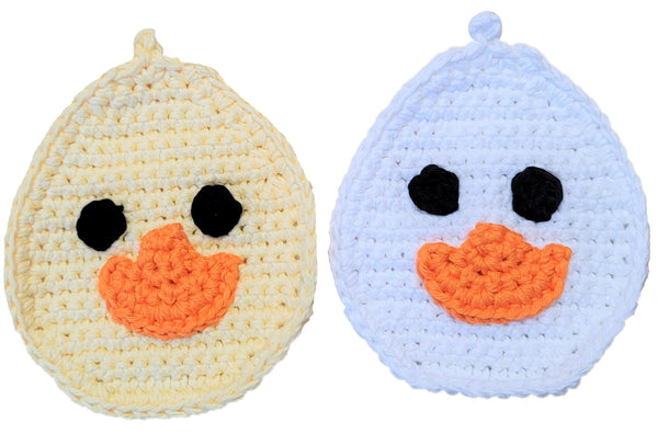 Smiling Duck Potholder Crochet Pattern