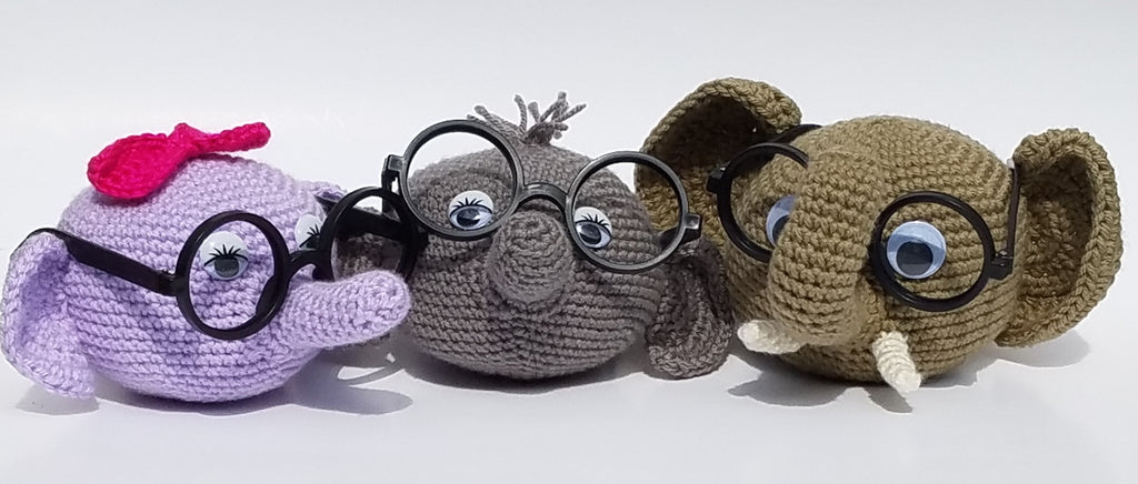 Elephant Eyeglass Holder Crochet Pattern – My Fingers Fly