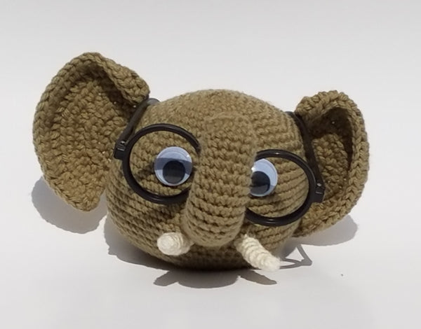 Elephant Eyeglass Holder - Handmade with Acrylic Yarn