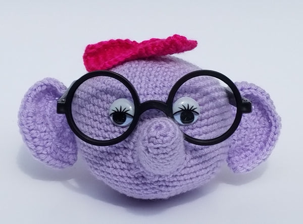 Elephant Eyeglass Holder Crochet Pattern