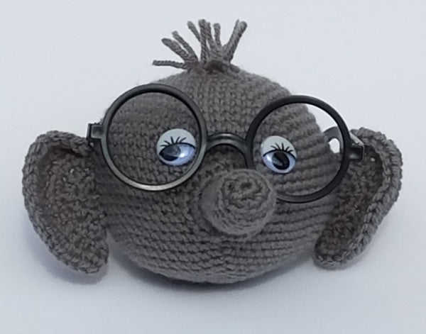 Elephant Eyeglass Holder - Handmade with Acrylic Yarn