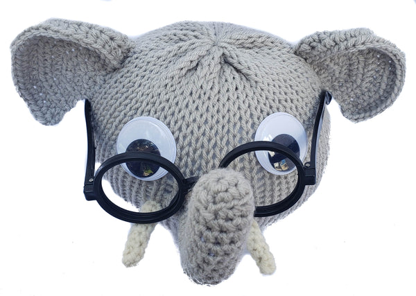 Elephant Eyeglass Holder - Handmade with Acrylic Yarn