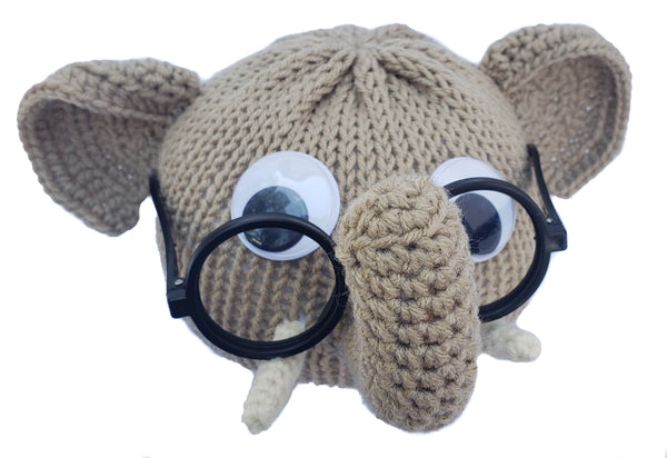 Elephant Eyeglass Holder - Handmade with Acrylic Yarn