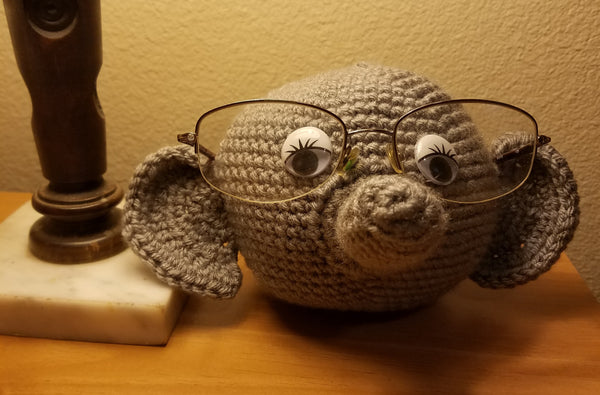 Elephant Eyeglass Holder Crochet Pattern