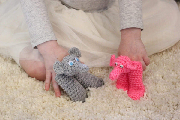 Elephant Finger Puppet Crochet Pattern