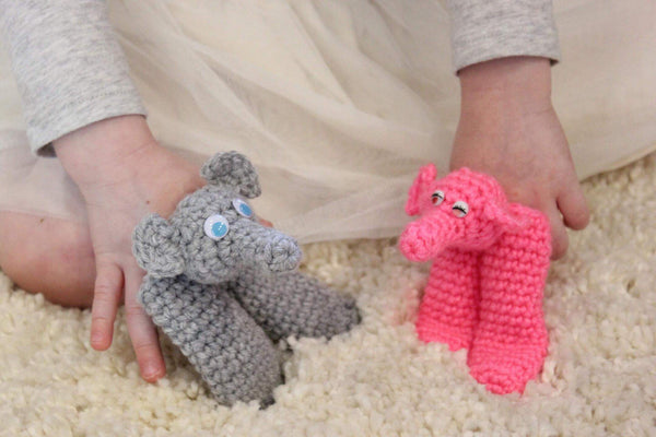 Elephant Finger Puppet Crochet Pattern