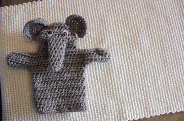 Elephant Hand Puppet Crochet Pattern