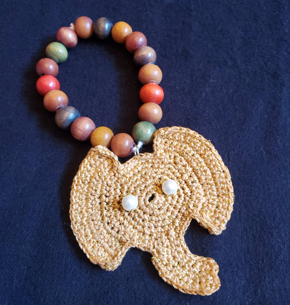 Elephant Coaster Crochet Pattern with Bonus Elephant Ornaments, Earrings, Necklace, Bracelet, Applique Patterns