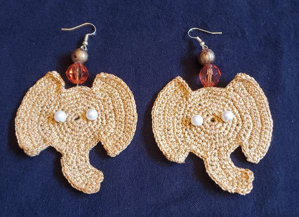 Elephant Coaster Crochet Pattern with Bonus Elephant Ornaments, Earrings, Necklace, Bracelet, Applique Patterns