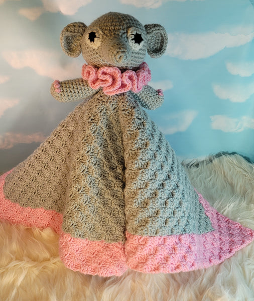 Crochet Pattern, Pretty in Pink Elephant Lovey C2C Pattern