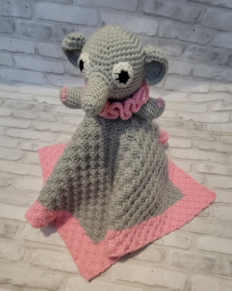 Crochet Pattern, Pretty in Pink Elephant Lovey C2C Pattern