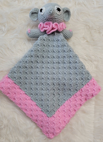 Crochet Pattern, Pretty in Pink Elephant Lovey C2C Pattern