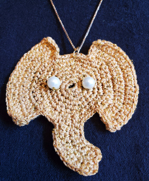 Elephant Coaster Crochet Pattern with Bonus Elephant Ornaments, Earrings, Necklace, Bracelet, Applique Patterns
