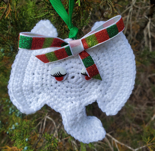 Elephant Coaster Crochet Pattern with Bonus Elephant Ornaments, Earrings, Necklace, Bracelet, Applique Patterns
