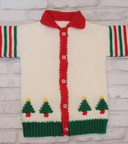 Christmas Crochet Pattern, Elf Christmas Sweater Crochet Pattern