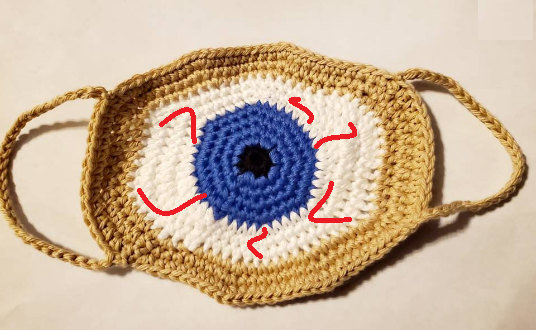 Eyeball Face Mask Crochet Pattern