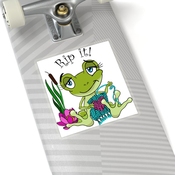 Rip It! Frog Kiss-Cut Stickers – My Fingers Fly