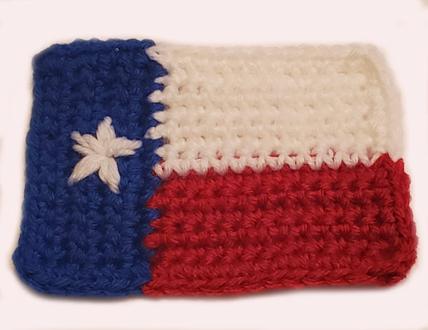 Texas Flag Christmas Tree Ornament Crochet Pattern - Yellow Rose of Texas Ornament Pattern