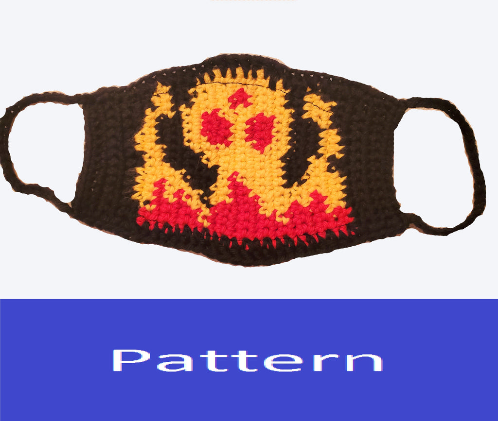Flames Face Mask Crochet Pattern
