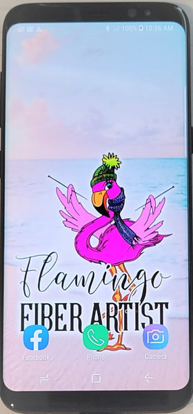 Flamingo Fiber Artist Phone Wallpaper