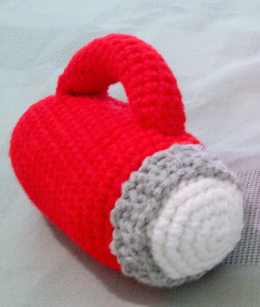 Flashlight Shaped Baby Rattle Crochet Pattern