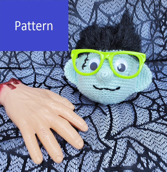 Frankenstein Monster Eyeglass Holder Crochet Pattern