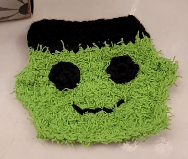 Frankenstein Scrubby Crochet Pattern, Halloween Crochet