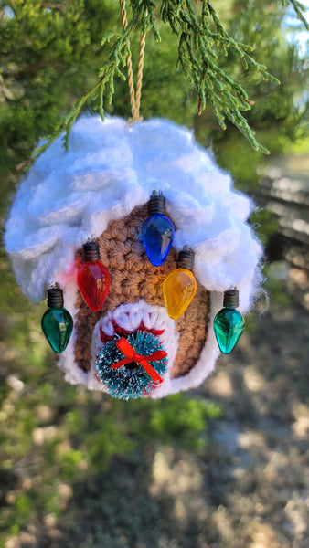 Gingerbread House Christmas Ornament Crochet Pattern