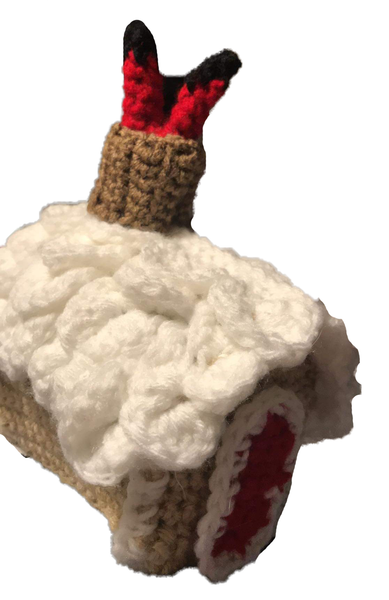 Gingerbread House Christmas Ornament Crochet Pattern