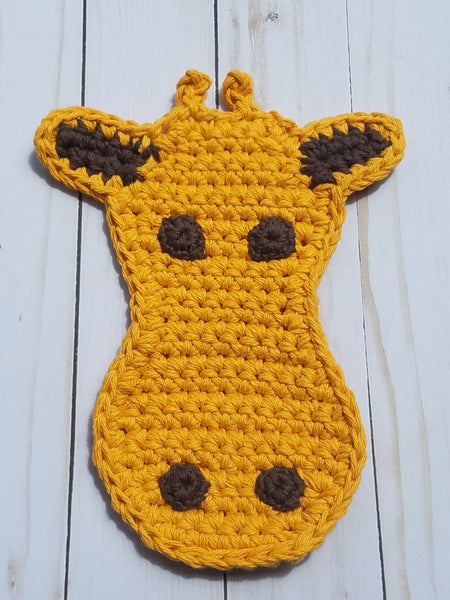 Giraffe Potholder Crochet Pattern