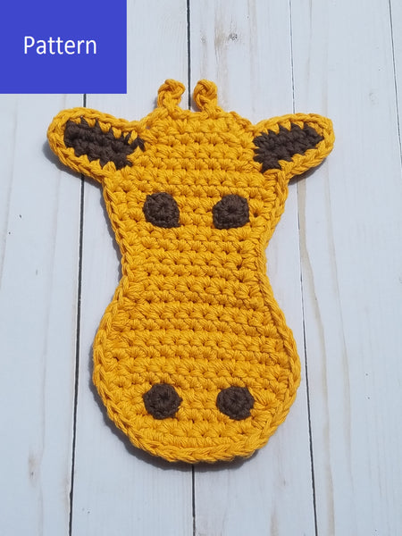 Jungle Potholder Crochet Patterns Ebook - Elephant Potholder, Elephant Panhandler, Zebra Potholder, Giraffe Potholder