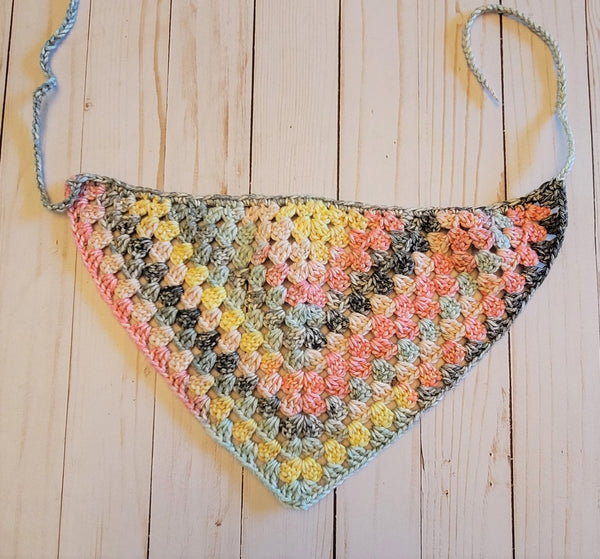 Granny Triangle Bandana Crochet Pattern - My Fingers Fly