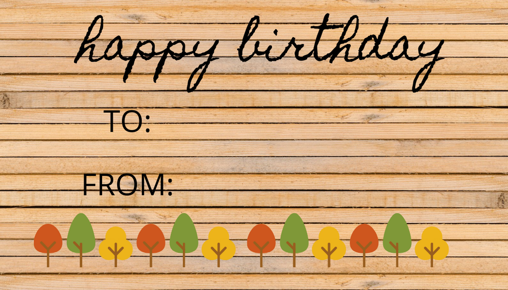 Autumn Birthday Gift Tags - Free PDF Download