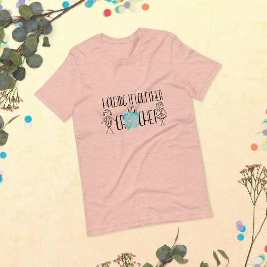 Holding it Together with Crochet Short-Sleeve Unisex T-Shirt