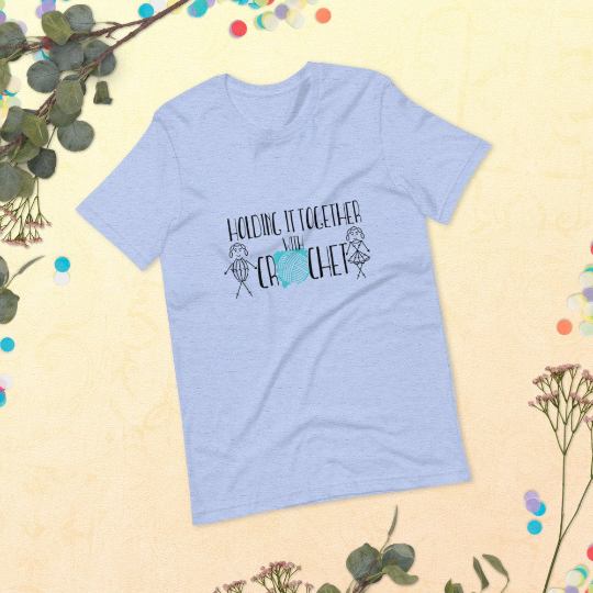 Holding it Together with Crochet Short-Sleeve Unisex T-Shirt